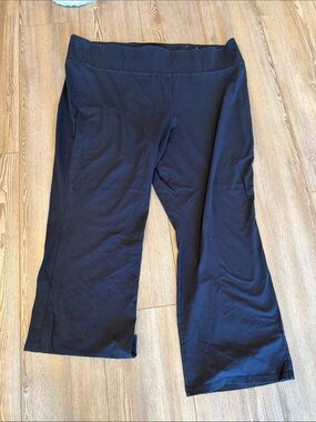 Livi Active Black High-Rise Wide-Leg Yoga Pants